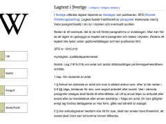 Exempel på lagtext i Sverige, med rubriker som "Lag", "Kapitel" och "Paragraf". Detta visar hur konstiga lagar i Sverige kan vara strukturerade.