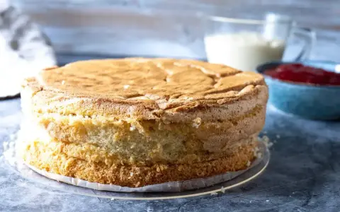 En fluffig tårtbotten, redo för fyllning. Perfekt för ditt tårtbotten recept.
