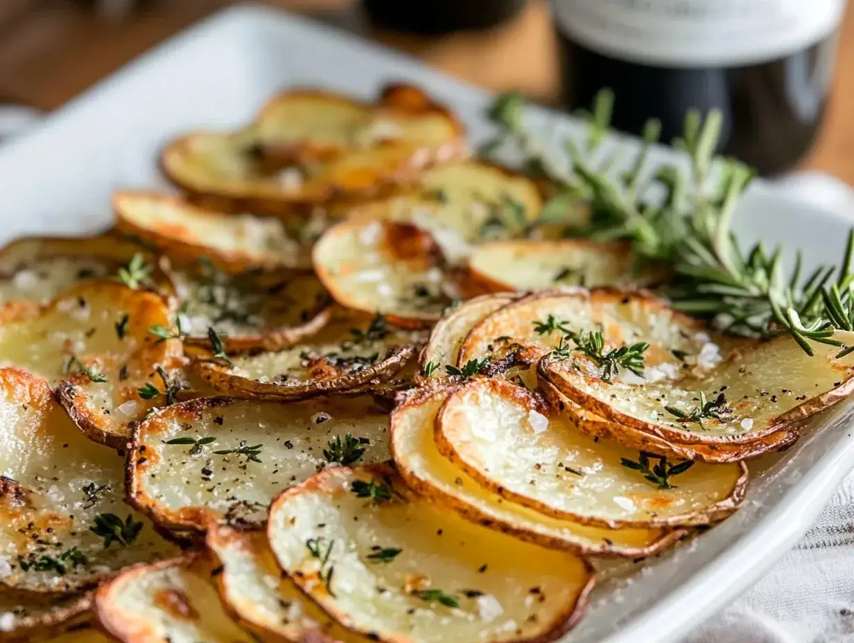 Krispiga klyftpotatis i ugn, toppade med örter och havssalt. Perfekt tillbehör som doftar ljuvligt.