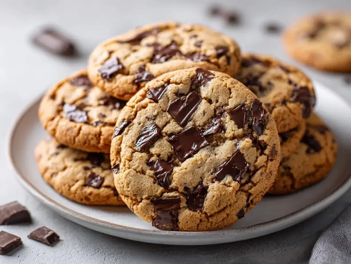 En hög med sega chokladkakor, perfekta för ett gott cookies recept.
